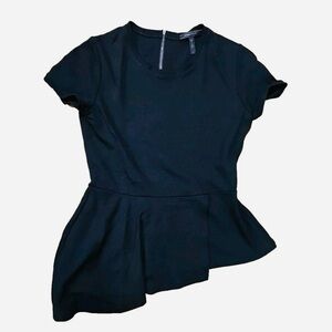 BCBGMaxAzria Black Peplum Blouse